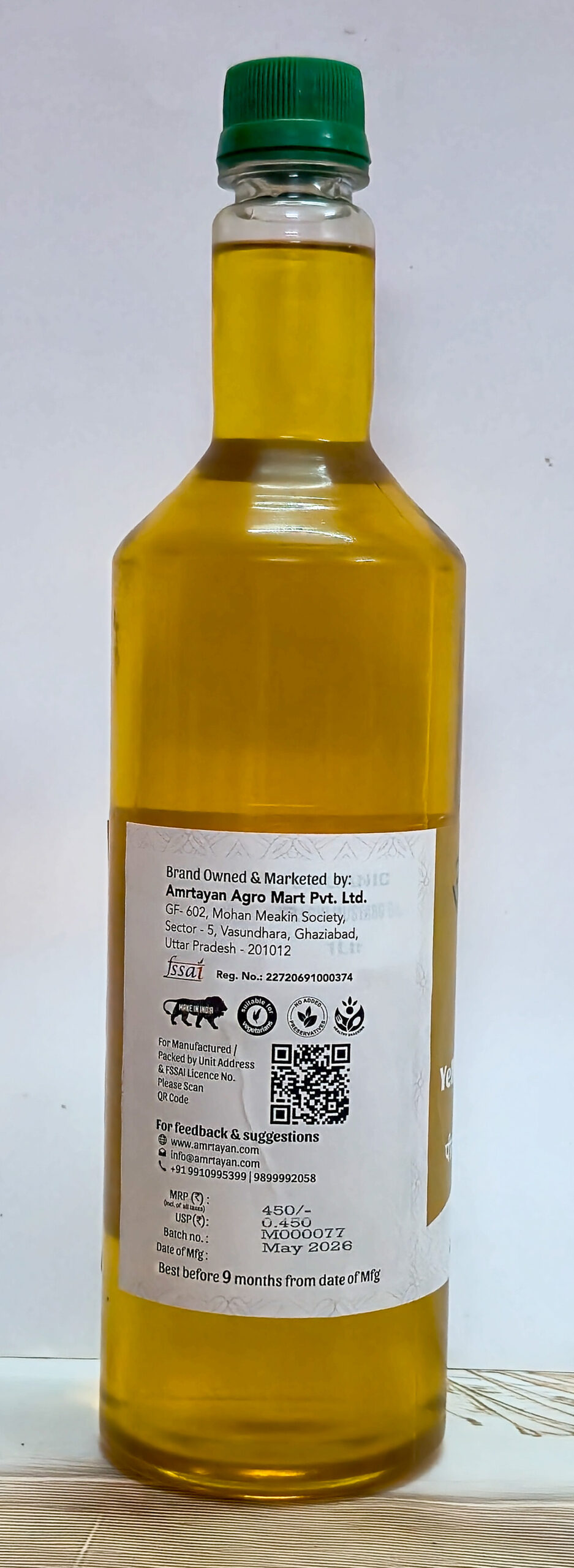Organic Mustard Oil Yellow 1 ltr - Image 2